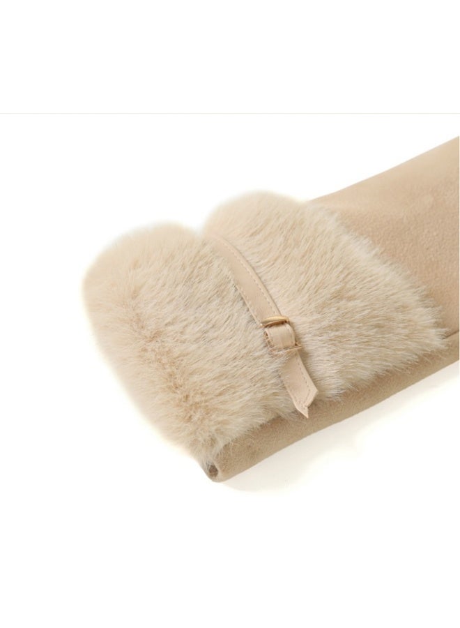 Girl's gloves, winter touch screen, comfortable velvet warm and thick warm gloves, cold and windproof gloves - Image 3
